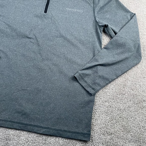 Vineyard Vines Sweater Mens Small Grey Performance‎ Tech Zip Pullover Golf - Picture 4 of 14